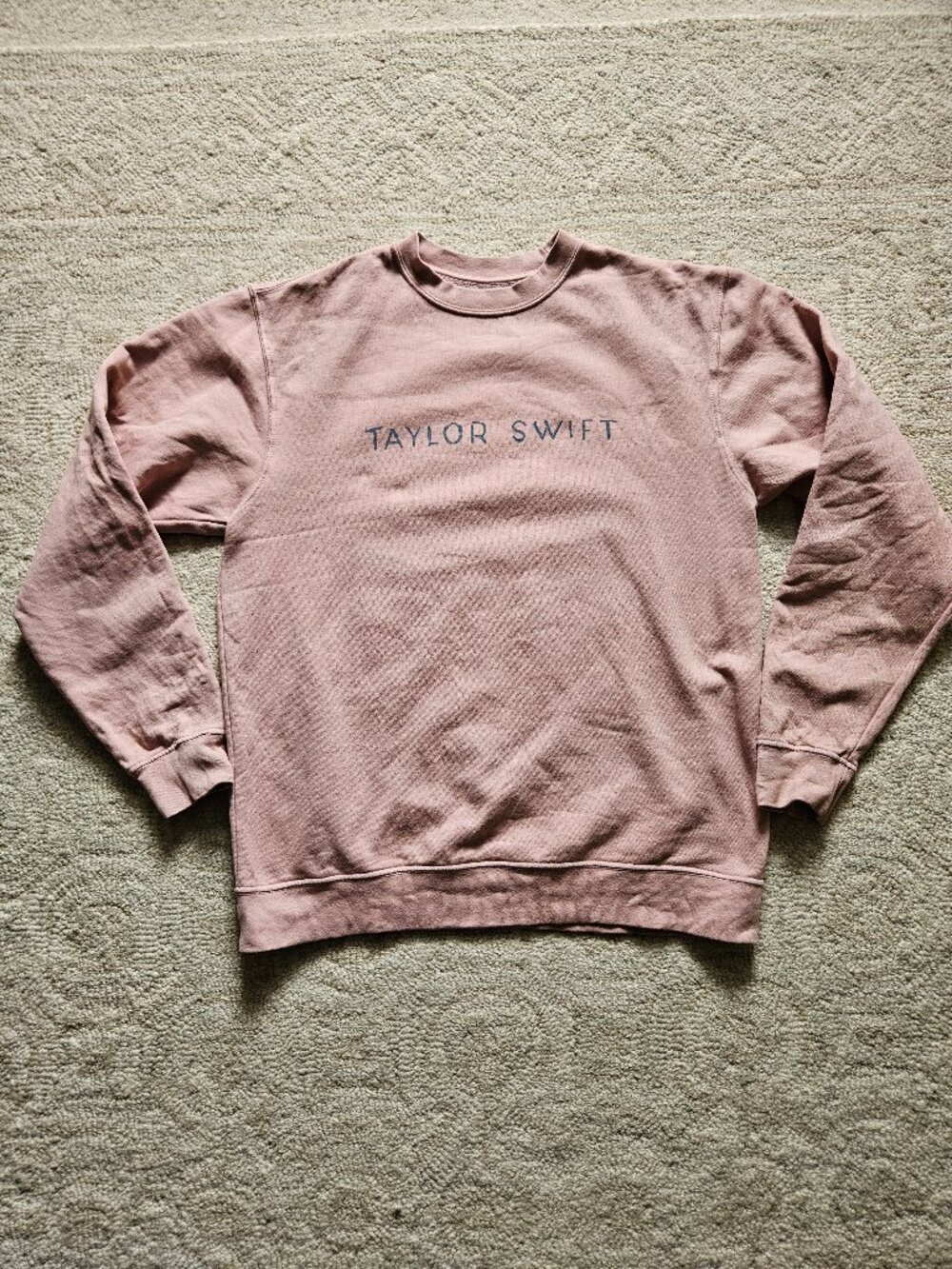 Taylor Swift Pink Crewneck Sweatshirt Large L 1989 Taylor's Version Cozy Comfy